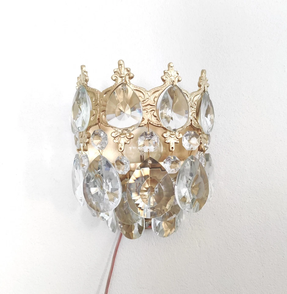 Apliques de pared de cristal vintage par de accesorios LED Art Nouveau Foto 2 de 4