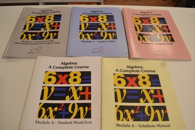 VideoText Interactive Algebra Module A-F Books & DVDs, Homeschooling 2nd Edition