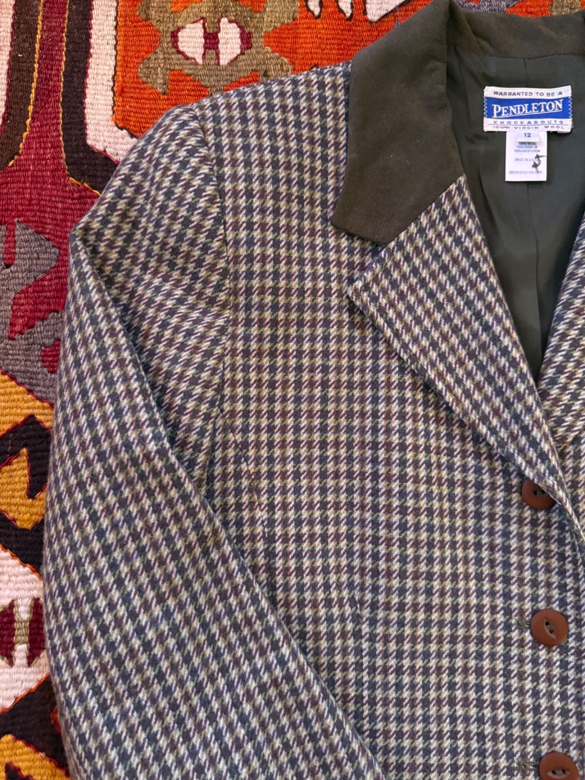 Pendleton Knockabout Houndstooth Jacket Blazer 10… - image 6