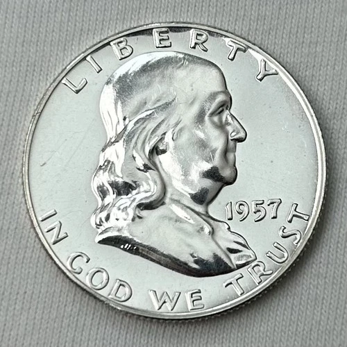 1957 FRANKLIN HALF DOLLAR OVER 50 YRS OLD PROOF