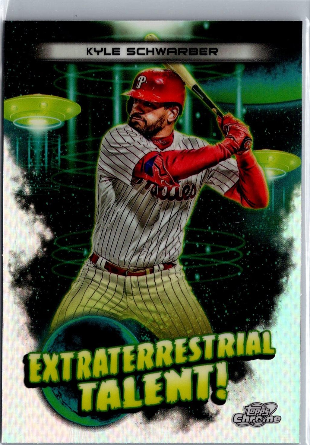 2023 Topps Chrome Cosmic #ET-17 Kyle Schwarber Extraterrestrial Talent