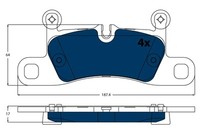 Trw BremsbeläGe Bremsbelagsatz Scheibenbremse Hinten FüR Vw Touareg 7P5