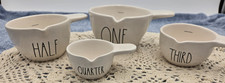 Rae Dunn Artisan Collection White Measuring Cups with Handles - Set of 4