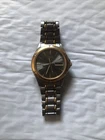 Seiko Men’s Watch Stainless Steel Silver Gold Date Time 7N436A09 Untested As-Is