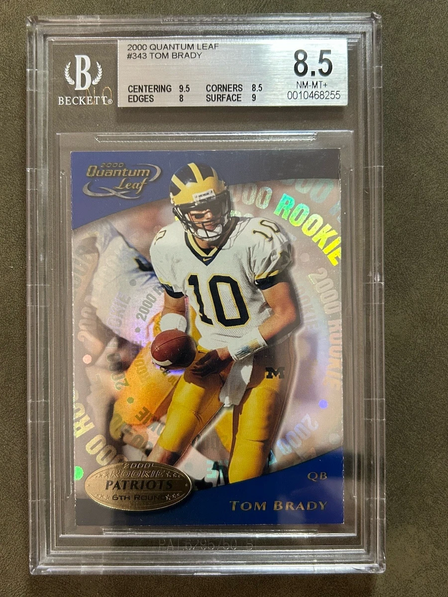 Tom Brady 8.5 Graded Football Rookie Sports Trading Cards