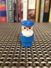 Vintage Fisher Price little people blue sea captain man w/beard Marina 2582