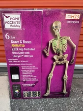 SHIPS NOW FAST - 6.5 Ft Animated LED App Controlled Ultra Skelly NEW IN BOX