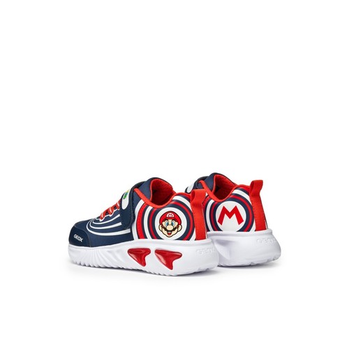 Geox J55DZB02A54C0735-J ASSISTER BOY Sneakers Bambino NAVY/RED Tema "Super Mario - Imagen 3 de 11