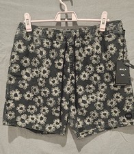 Trendy RVCA Shorts Men Medium Brown Escape Corduroy Elastic Waist Drawstring NEW