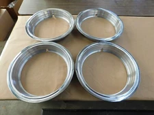 NOS OEM GM 15" Stainless Wheel Trim Rings w/ Groove Chevrolet Chevy 2.5" Deep