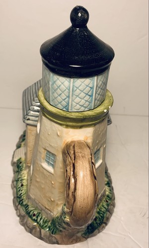 Olla de té faro de cerámica vintage de World Bazaars - Imagen 3 de 12