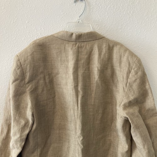 Chaqueta Blazer De Colección United Colors Of Benetton Para Hombres Talla 46 Beige Tejido Mezcla de Lino - Imagen 12 de 20