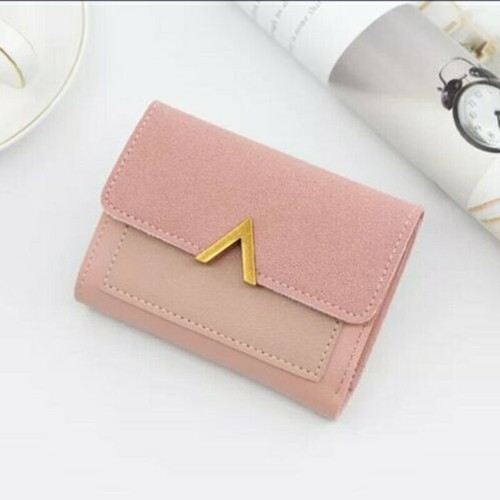 Kurze kleine Damen-Geldbörse aus PU-Leder mit faltbarem Münzkartenhalter Portemonnaie - Bild 18 von 19