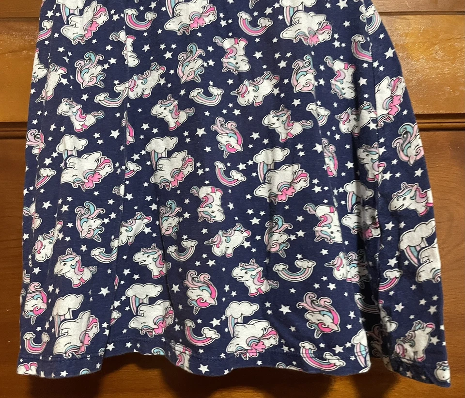 Limited Too Peep Shoulder Unicorn Dress Girls Size Medium 5/6 - Image 3 of 4