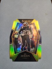 jc jackson 2021 PANINI  SELECT  #124 YELLOW/GREEN  DIE CUT  PATRIOTS