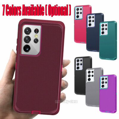 For Samsung Galaxy S21 Plus Ultra S21 FE 5G Case Heavy Duty Rugged Rubber Cover