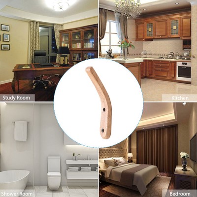  Hook Wooden Expandable Hat Rack for Wall Hangers Rustic Hooks Decorative