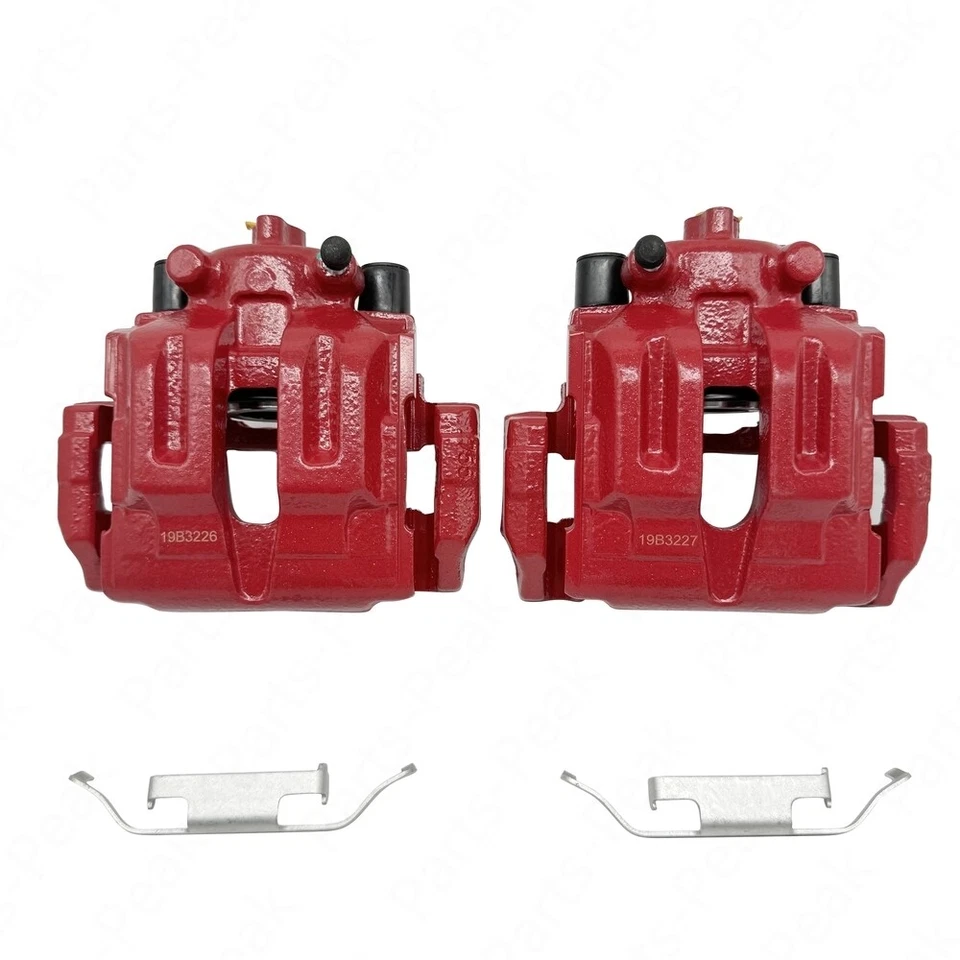Red Pair 2 Rear Brake Calipers w/ Bracket for BMW X1 328xi 323i 325i 328i xDrive - Image 2 of 4