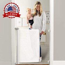 Puerta retr ctil para beb s, 33" de alto, se extiende hasta 55" de ancho NUEVO..