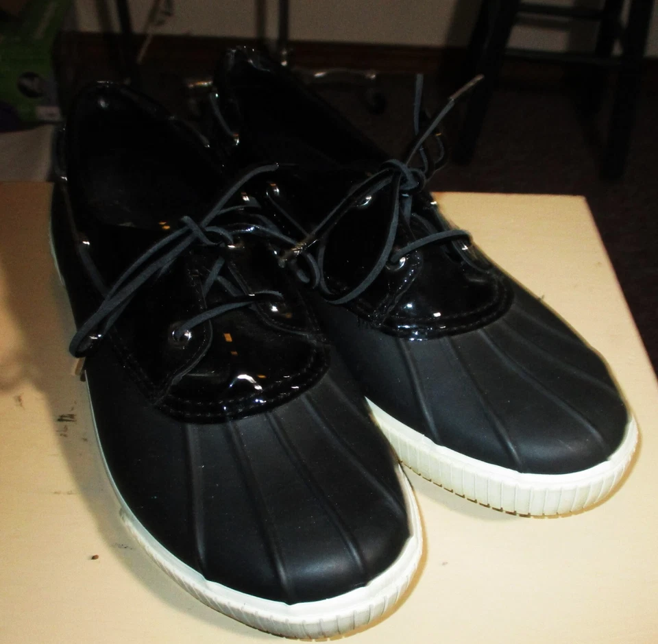 Zapatos con cordones MICHAEL KORS de goma negra "impermeables" talla 10 Foto 2 de 4