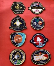 AMAZING SET  8 OMEGA SPEEDMASTER PATCHS 50 TH ANNIVERSARY