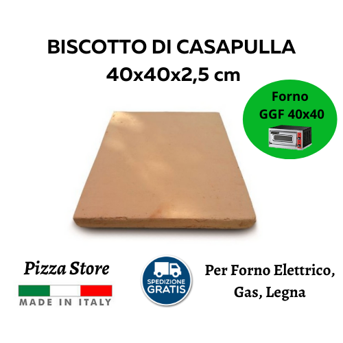 BISCOTTO DI CASAPULLA 40x40 - PIETRA REFRATTARIA PER PIZZA FORNO ELETTRICO  GAS | eBay