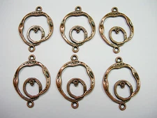 Antique Copper Plated Circular loops, drops, links, chandelier findings - 6