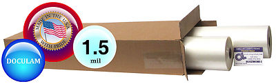 Doculam Hot Laminating Film 27'' x 500' on 1'' core 1.5 Mil American ( 2 Rolls )