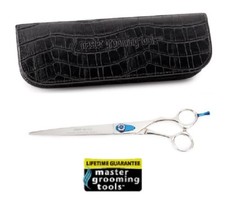 Master Grooming PREMIUM Pro 8" Diamond Series STRAIGHT Shears Scissors w/ Case