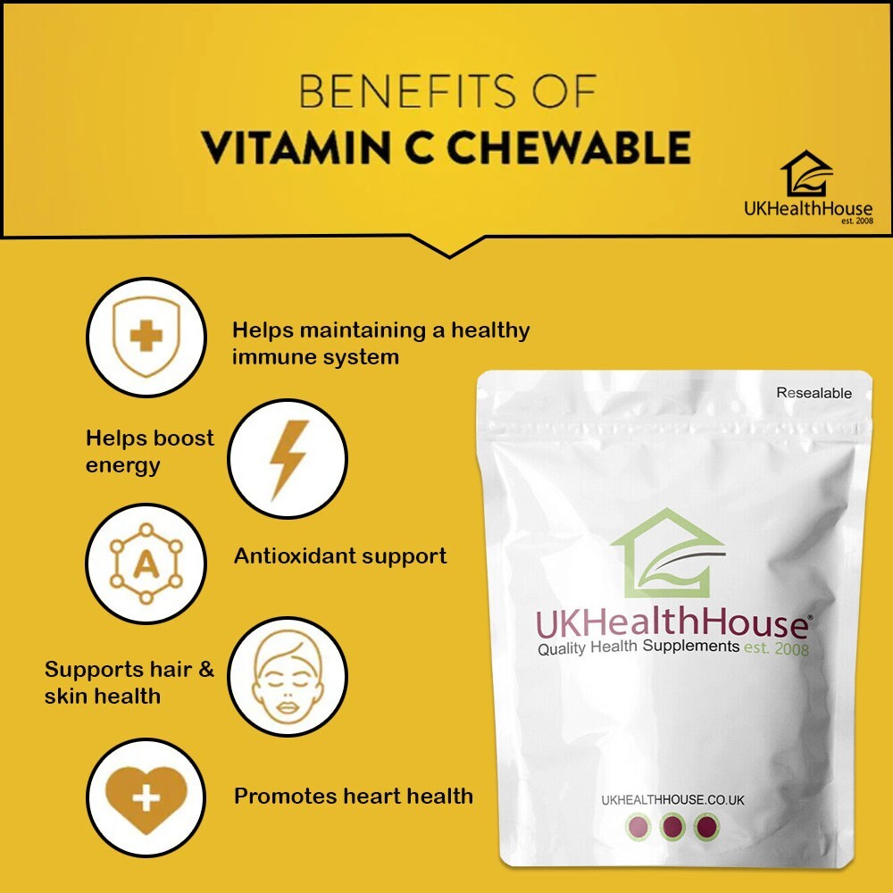 Red Seal Vitamin C 1000mg Chewable Tablets 120 - Natural Orange :: Red - View #6