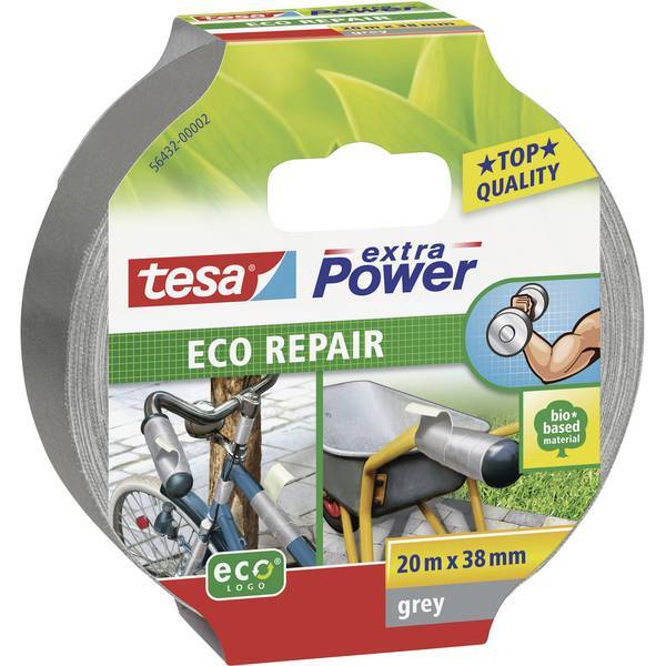 Tesa 56432 56432-02 nastro in tessuto extra power ecologo grigio l x 20 m