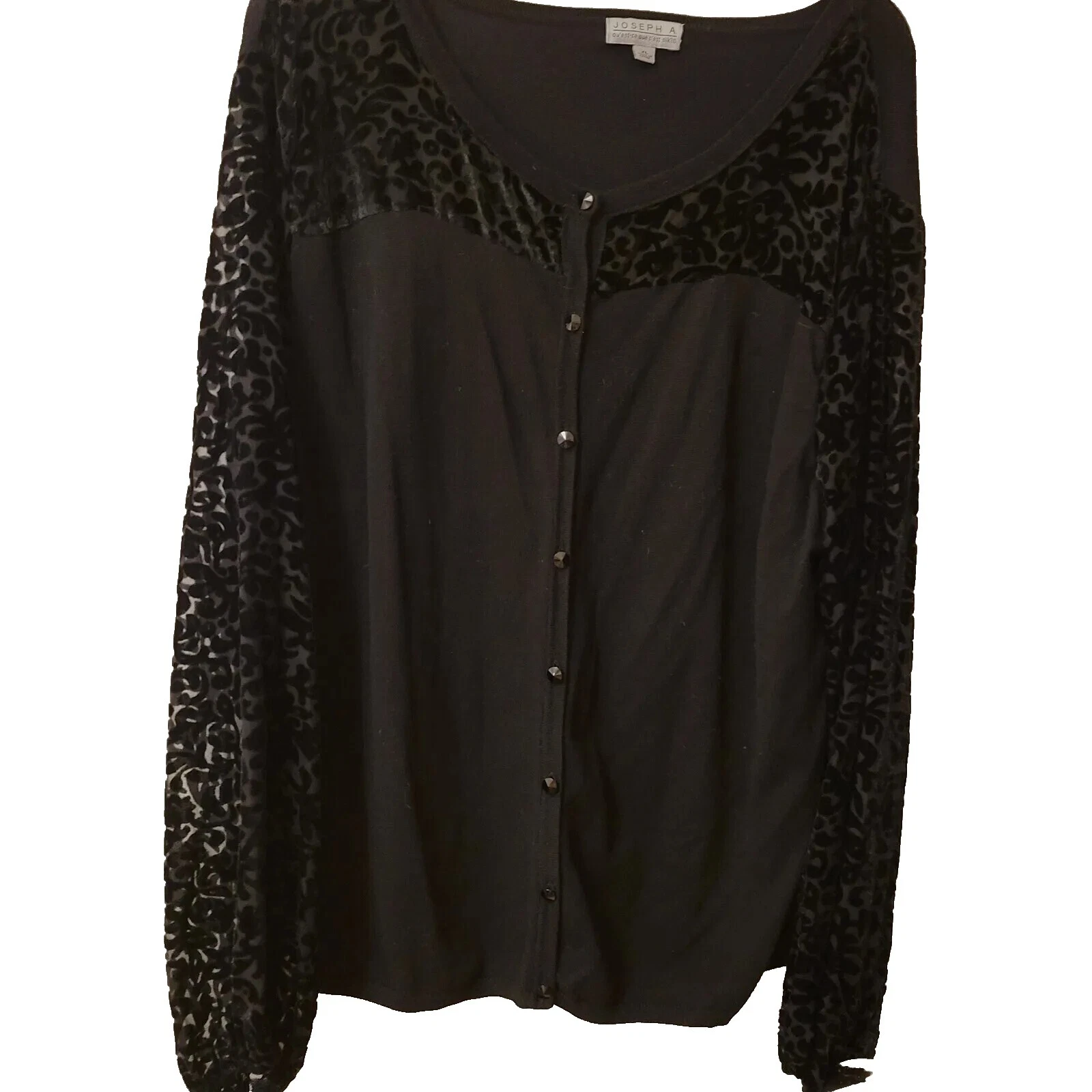 Suéteres para mujer Velvet Cardigan Negro