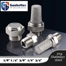Male Pneumatic Silencer Muffler Connector Air Fitting 304 Stainless Steel BSP