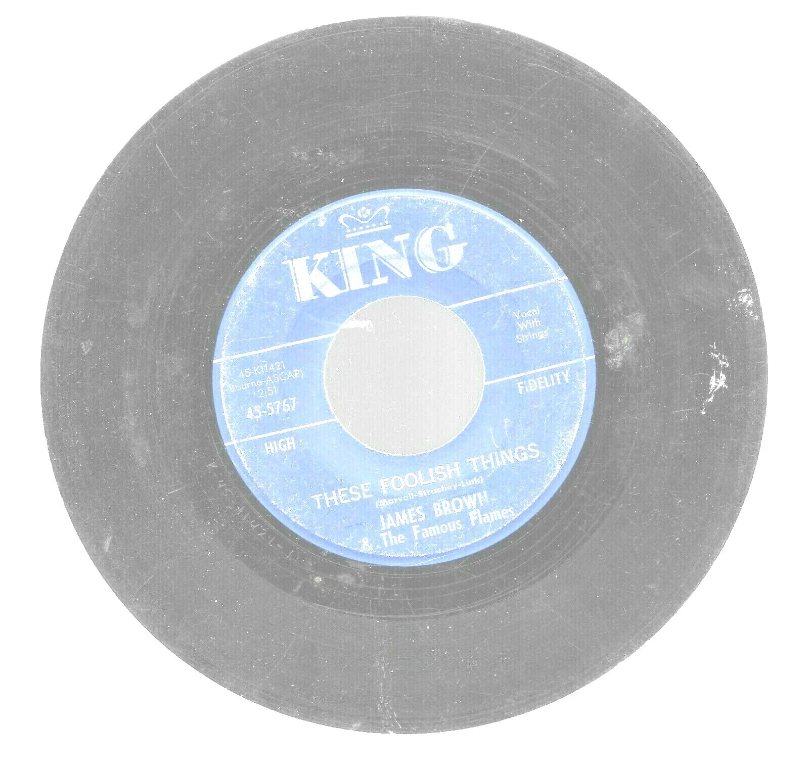 Good (G) James Brown 45 RPM Speed Vinyl Records