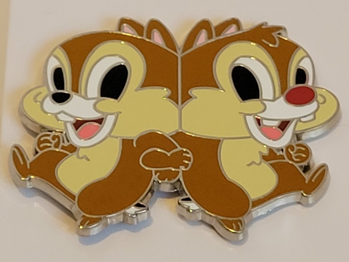 Disney Parks Cute Chip and Dale Back to Back pin | eBay