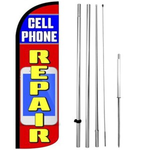 Cell Phone Repair All Makes Windless Swooper Flag Kit Feather Banner Sign wb-h Cell Phone Repair All Makes Windless Swooper Flag Kit Feather Banner Sign wb-h