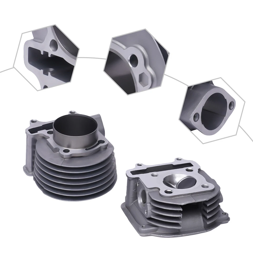 For GY6 150cc 200cc Big Bore Kit Set Cylinder Head Piston Gasket Set 61mm 170cc - Image 3 of 4