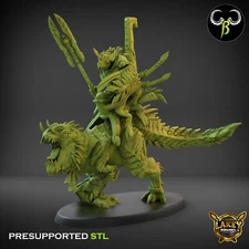 Alpha Carnadon | Lizardmen | 3D Printed Miniatures | Clay Beast Creation |