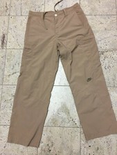 Vintage 90s NIKE Wide Leg Nylon Track Pants Women s Size Large Khaki Tan Beige