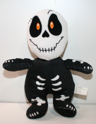 Skeleton Kellytoy Stuffed Animal Toy Plush Voodoo Doll Black White Bones