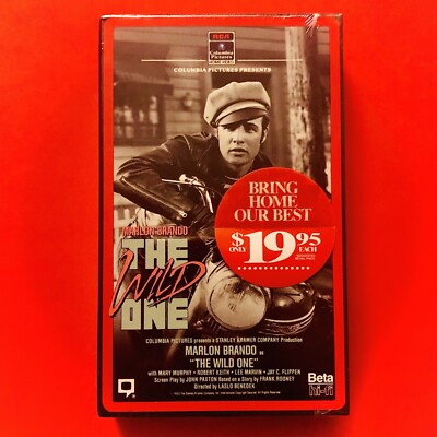 The Wild One Marlon Brando Betamax Beta Brand New Factory Sealed Watermarks 1986