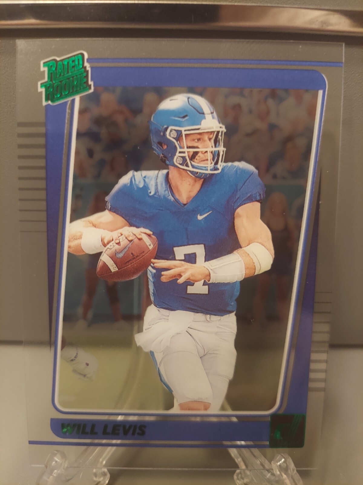 WILL LEVIS GREEN CLEARLY DONRUSS RATED ROOKIE 2023 CHRONICLES DP GREEN UK TITANS