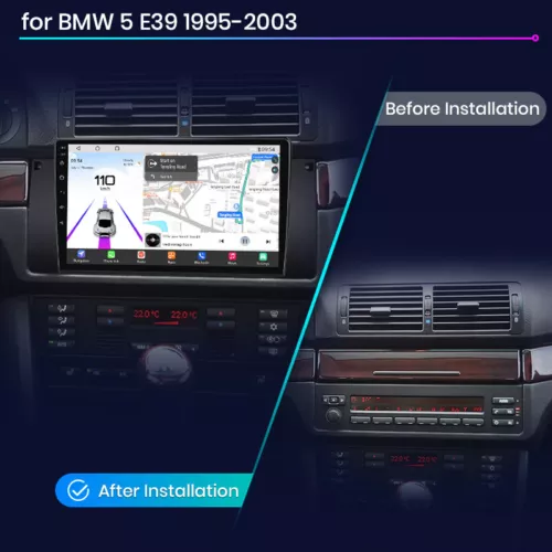 Für BMW E39 E53 X5 5er 1999-2005 64G Android 13 Autoradio CarPlay GPS Navi DE - Bild 2 von 12