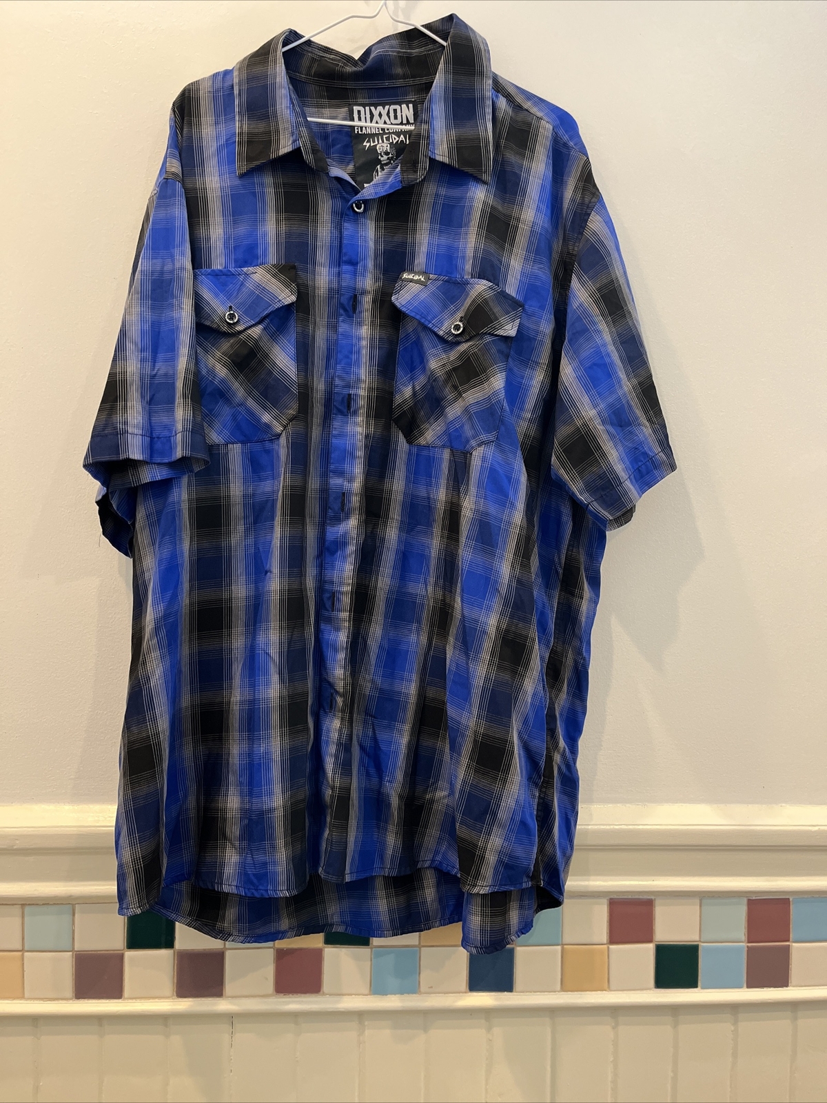 Dixxon Flannel Co. Suicidal Tendencies Men’s 3XL Blue Flannel Short