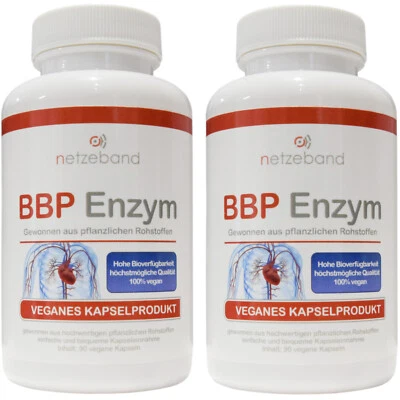 NETZEBAND BBP Enzyme Bromelain Betain Papain 180 Kapseln (vegan) 2 Dosen verdauung