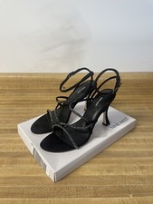 Nine West Black Blitz Ankle Strap Dress Sandals Size 10.5M