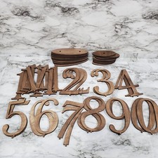 Vintage Wooden Numbers with Stands Rustic Table Numbers DIY Crafts Event D cor