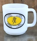 Vintage Promo Milk Glass Mug GlasBake Southwest Concrete Products Advertising