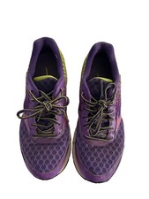 Mizuno Wave Rider 18 Running Shoes Womens Size 7.5 Purple Yellow Green 