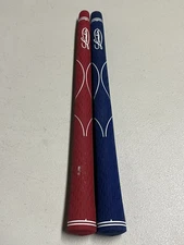 Two (2) Lamkin Crossline Tour 580 Round Golf Club Grips Red & Blue New